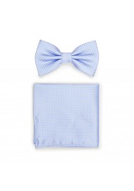 Baby Blue Bow Tie + Pocket Square Set