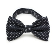 Black Pin Dot Bow Tie