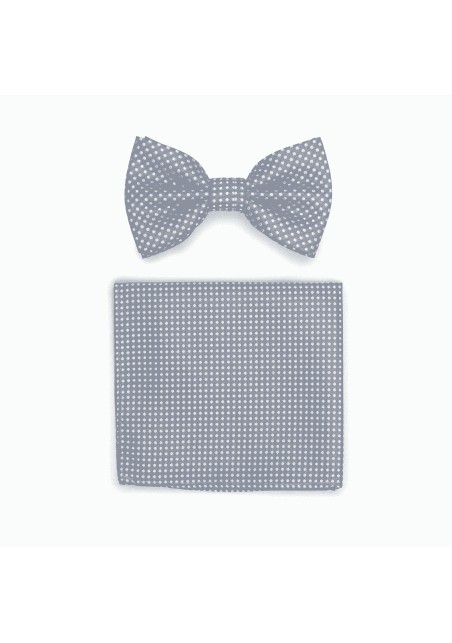 Shadow Gray Bow Tie and Hanky Set