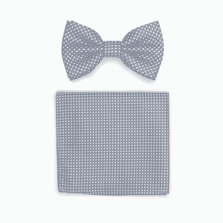 Shadow Gray Bow Tie and Hanky Set