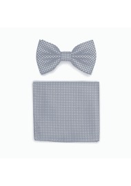 Shadow Gray Bow Tie and Hanky Set