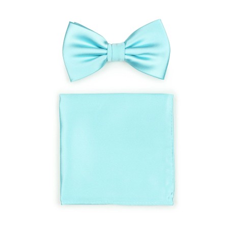 Pool Blue Bow Tie + Hanky Set