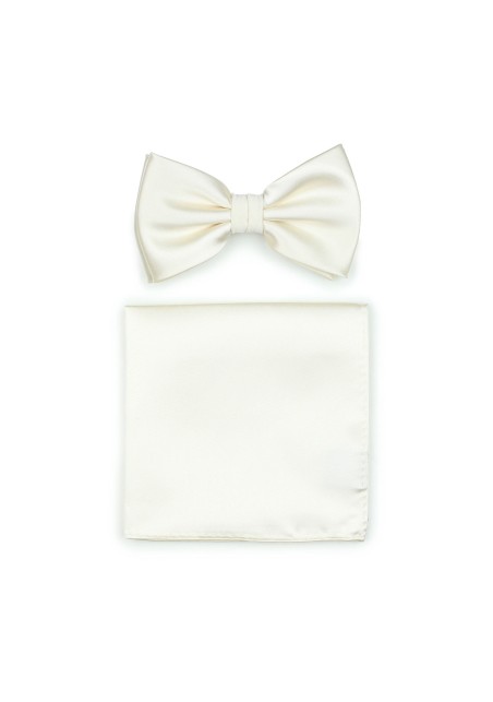 Cream Colored Formal Bowtie Set