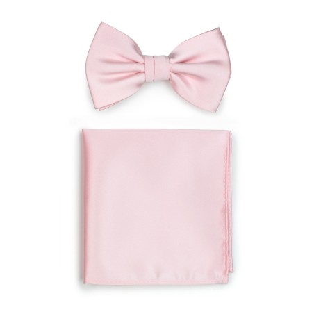 Blush Pink Bowtie + Hanky Set