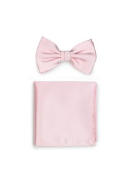 Blush Pink Bowtie + Hanky Set