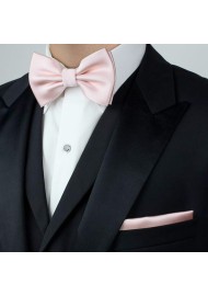 Blush Pink Bowtie + Hanky Set Styled