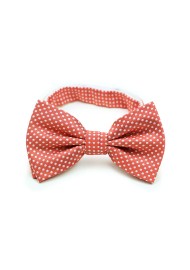 Coral Pin Dot Bowtie
