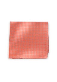 Coral Pin Dot Pocket Square