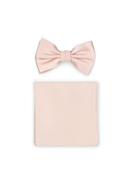 Peach Blush Bow Tie + Hanky Set