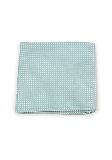 Mint Pin Dot Pocket Square