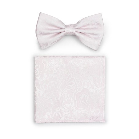 Blush Paisley Bowtie Hanky Set
