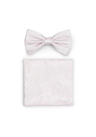 Blush Paisley Bowtie Hanky Set