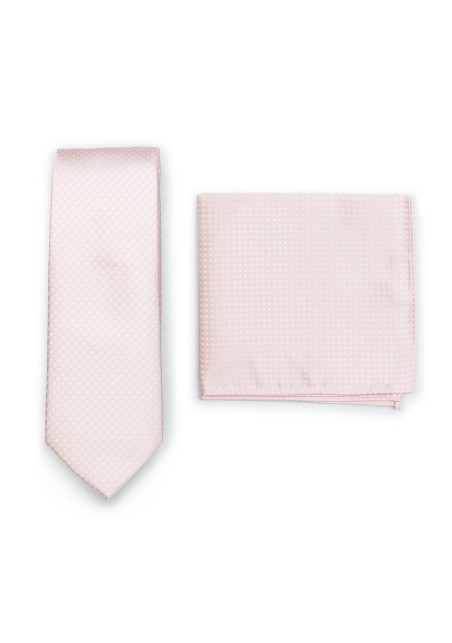 Blush Pink Tie and Hanky Set