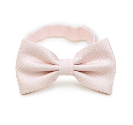 Blush Pink Pin Dot Bow Tie
