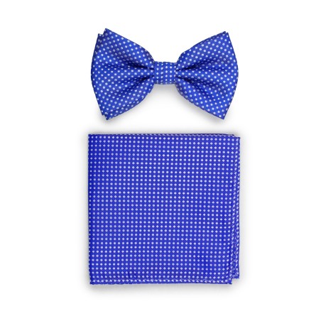 Horizon Blue Pin Dot Bow Tie Set