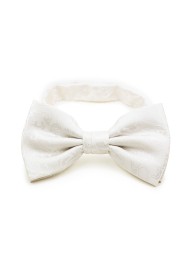Ivory Paisley Bow Tie