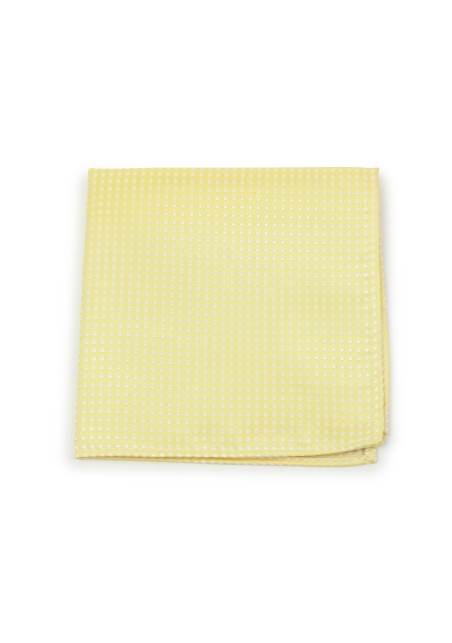 Soft Yellow Pin Dot Pocket Square