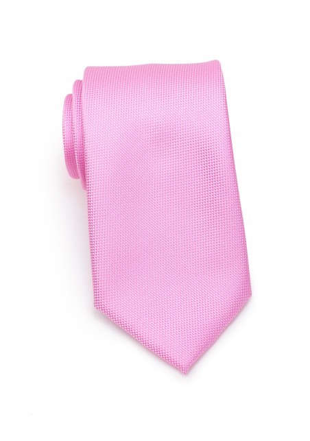 Matte Woven Tie in Carnation Pink