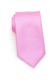 Matte Woven Tie in Carnation Pink