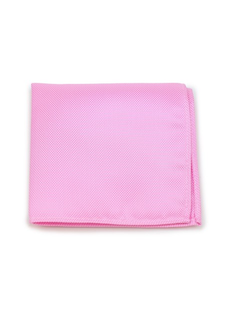 Matte Woven Pocket Square in Carnation Pink
