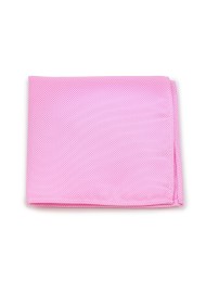 Matte Woven Pocket Square in Carnation Pink