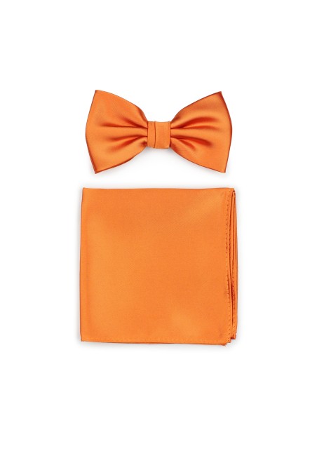 Persimmon Orange Bowtie Set