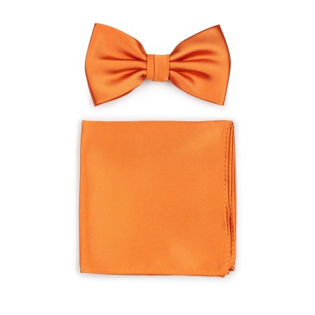 Persimmon Orange Bowtie Set