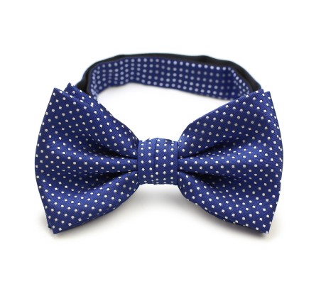 Royal Blue Pin Dot Bow Tie