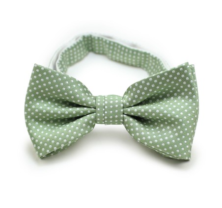 Sage Bowtie with Pin Dots