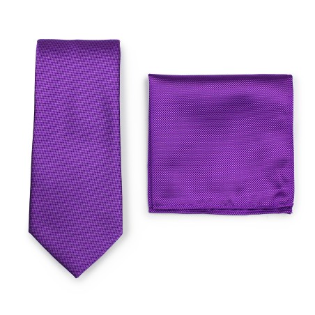 Violet Tie Set in Matte Finish