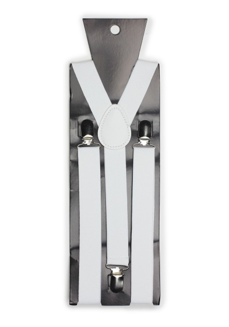 Bright White Elastic Suspenders Packaging