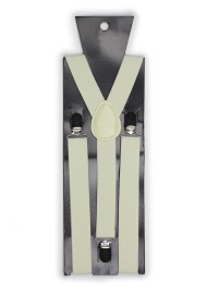 Elastic Band Suspenders in Champagne Cream Packaging