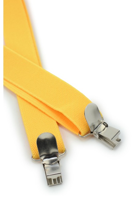 Mens Suspenders in Sunbeam Yellow Clips