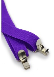 Mens Suspenders in Freesia Purple Clips