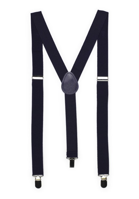 Elastic Band Suspenders in Classic Navy