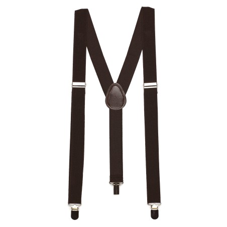 Elastic Mens Suspenders in Brown