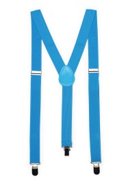 Mens Suspenders in Cyan Blue