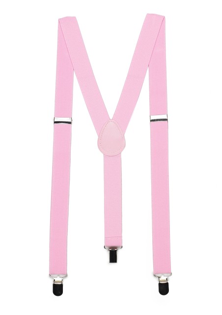 Bright Pink Mens Suspenders