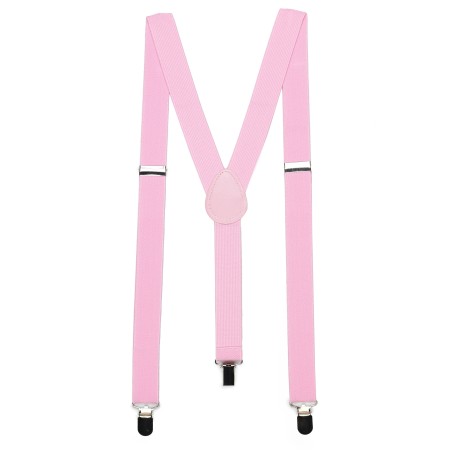 Bright Pink Mens Suspenders
