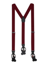 Wine Red Mens Herringbone Suspender