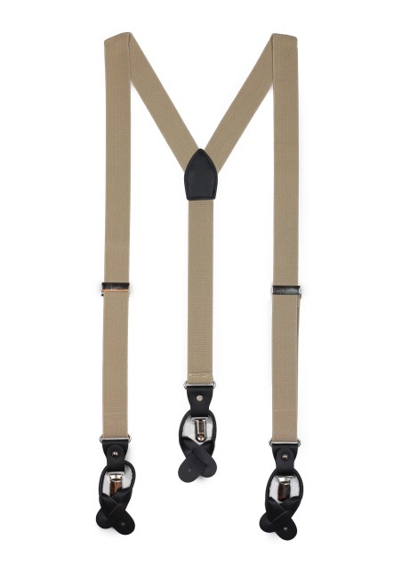 Tan Brown Mens Suspenders