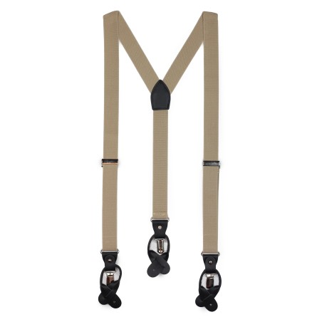 Tan Brown Mens Suspenders