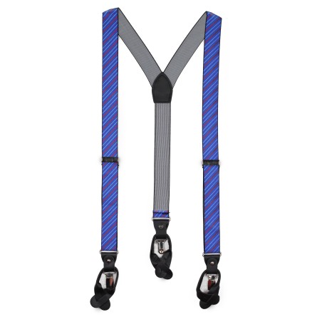 red and blue striped mens suspenders
