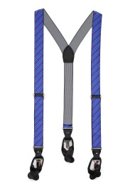 red and blue striped mens suspenders