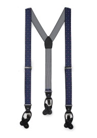 floral dress suspenders in navy and burgundy