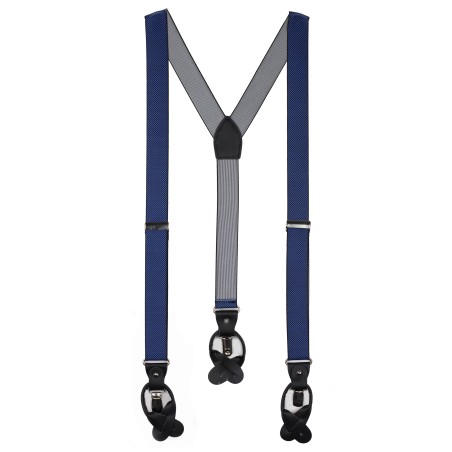 navy blue pin striped mens dress suspenders