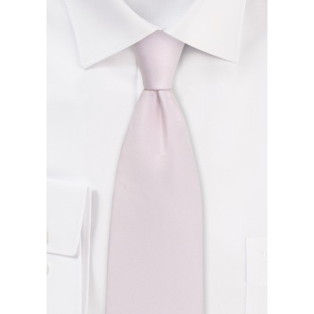 Solid Satin Tie in Blush Pink