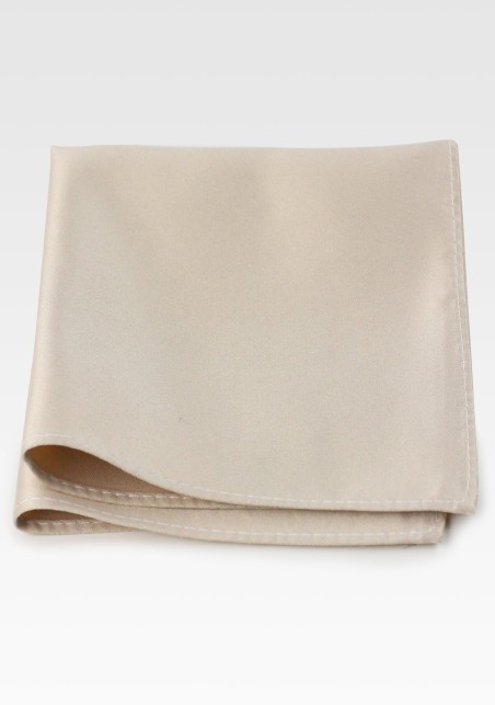 Solid Champagne Suit Hanky