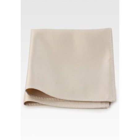 Solid Champagne Suit Hanky