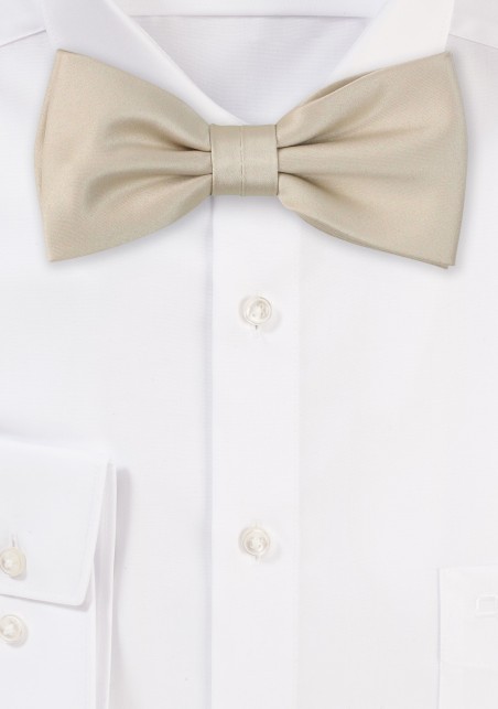 Boys Bow Tie in Solid Champagne